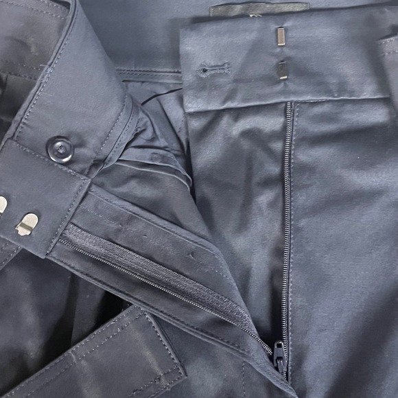 Banana Republic Pleated Wide Leg Belted Trousers Womens 8 Navy Blue New - Picture 6 of 11